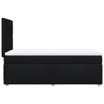 vidaXL Sommier à lattes de lit avec matelas Noir 90x190 cm Tissu