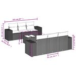 vidaXL Salon de jardin avec coussins 7 Pièces beige résine tressée