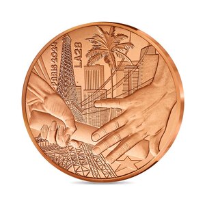 Jeux Olympiques de Paris 2024 - Monnaie de 1/4€ - Handover Paris-Los Angeles