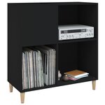 vidaXL Armoire à disques noir 84 5x38x89 cm bois d'ingénierie