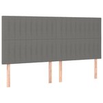 vidaXL Sommier à lattes de lit et matelas et LED Gris foncé 200x200 cm