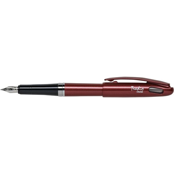 Stylo plume Tradio corps brillant Chataigne  encre Bleue x 12 PENTEL