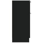 vidaXL Buffets 2 Pièces noir 30x30x70 cm bois d'ingénierie