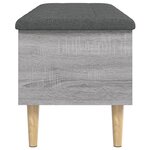 vidaXL Banc de rangement sonoma gris 102x42x46 cm bois d'ingénierie