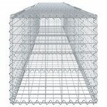 vidaXL Panier gabion avec couvercle 600x50x50 cm fer galvanisé