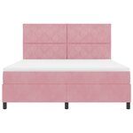 Lit à ressort avec matelas et LED Rose 180x200 cm Velours