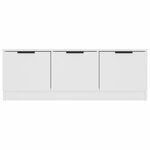 vidaXL Meuble TV Blanc 102x35x36 5 cm Bois d'ingénierie