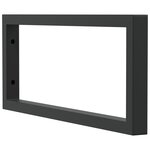 vidaXL Supports d'étagères pour lavabo 2 Pièces noir rectangulaire acier