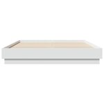vidaXL Cadre de lit avec lumières LED blanc 140x200 cm