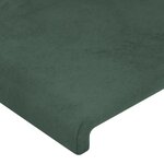 vidaXL Tête de lit avec oreilles Vert foncé 83x23x118/128 cm Velours