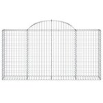 vidaXL Paniers à gabions arqués 20 Pièces 200x30x100/120 cm Fer galvanisé