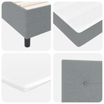 vidaXL Lit à sommier avec matelas Gris Clair 140x200 cm Tissu