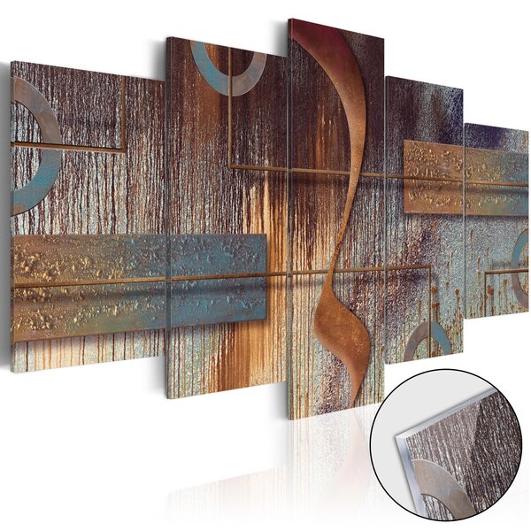 Tableau sur verre acrylique -  oriental composition [glass] l x h en cm 200x100
