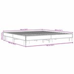 vidaXL Cadre de lit sans matelas chêne marron 180x200 cm