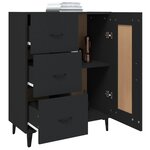 vidaXL Buffet Noir 69 5x34x90 cm Bois d'ingénierie