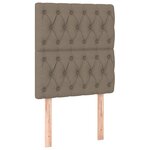 vidaXL Sommier à lattes de lit avec matelas Taupe 80x200 cm Tissu