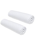 2 draps housses - 140 x 190 cm -Craie