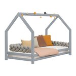 Lit cabane enfant FUNNY 90 x 200 gris