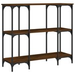 vidaXL Table console chêne marron 102x35x90 cm bois d'ingénierie