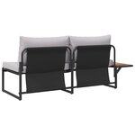 vidaXL Canapé de jardin 2 places avec coussins gris clair