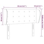 vidaXL Tête de lit avec oreilles Gris clair 83x23x78/88 cm Velours