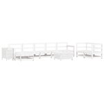 vidaXL Salon de jardin 10 Pièces blanc bois de pin massif