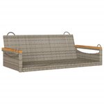 vidaXL Balancelle gris 109x62x40 cm résine tressée