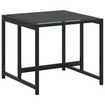 vidaXL Ensemble à manger de jardin 11 Pièces noir textilène