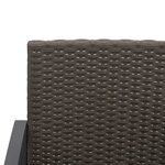 vidaXL Chaises à manger de jardin lot de 2 noir rotin PP
