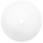 vidaXL Lavabo blanc 36x15 cm céramique rond