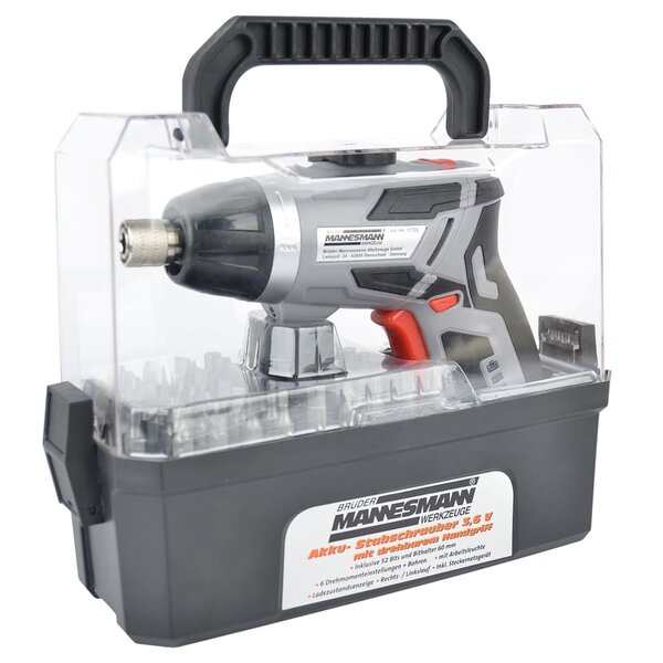 Brüder Mannesmann Tournevis rechargeable 52 Pièces 3 6 V