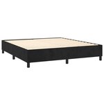 vidaXL Sommier à lattes de lit avec matelas Noir 180x200 cm Velours