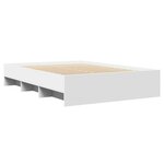 vidaXL Cadre de lit Blanc 120x190 cm bois d'ingénierie