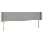 vidaXL Tête de lit avec oreilles Gris clair 163x16x78/88 cm Tissu