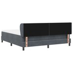 Lit à ressorts vidaXL avec matelas gris foncé en velours 180x200 cm