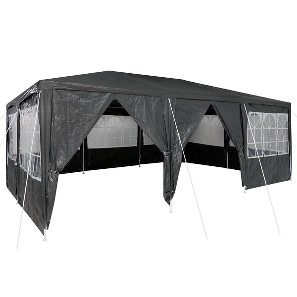 vidaXL Tente de Fête avec 10 Parois Latérales Anthracite 6x4 m PE