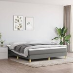 vidaXL Cadre de lit sans matelas gris foncé 180x200 cm tissu