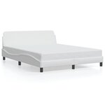 vidaXL Cadre de lit sans matelas blanc 160x200 cm similicuir