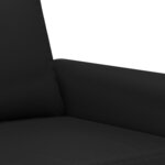 vidaXL Canapé à 2 places Noir 120 cm Similicuir
