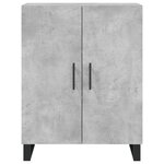 vidaXL Buffet haut Gris béton 69 5x34x180 cm Bois d'ingénierie
