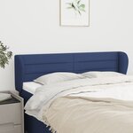 vidaXL Tête de lit avec oreilles Bleu 147x23x78/88 cm Tissu