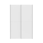 Armoire 2 portes coulissantes - Blanc mat - L 120 x P 61,2 x H 190,5 cm - OZZULA