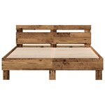 vidaXL Cadre de lit en bois Bois récupéré 140 x 190 cm Convertible