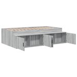 vidaXL Cadre de lit Gris Sonoma 100x200 cm