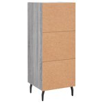vidaXL Buffet Sonoma gris 34 5x34x90 cm Bois d'ingénierie