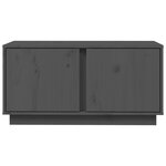 vidaXL Meuble TV Gris 80x35x40 5 cm Bois de pin massif