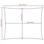 vidaXL Voile de parasol Tissu Oxford rectangulaire 4x6 m noir
