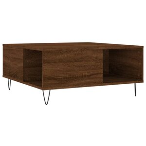 vidaXL Table basse chêne marron 80x80x36 5 cm bois d'ingénierie