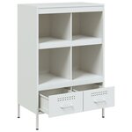 vidaXL Buffet haut blanc 68x39x101 5 cm acier laminé à froid