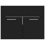 vidaXL Ensemble de meubles de salle de bain Noir Aggloméré